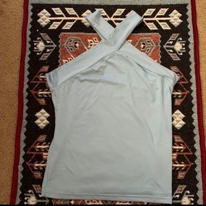 Light blue top